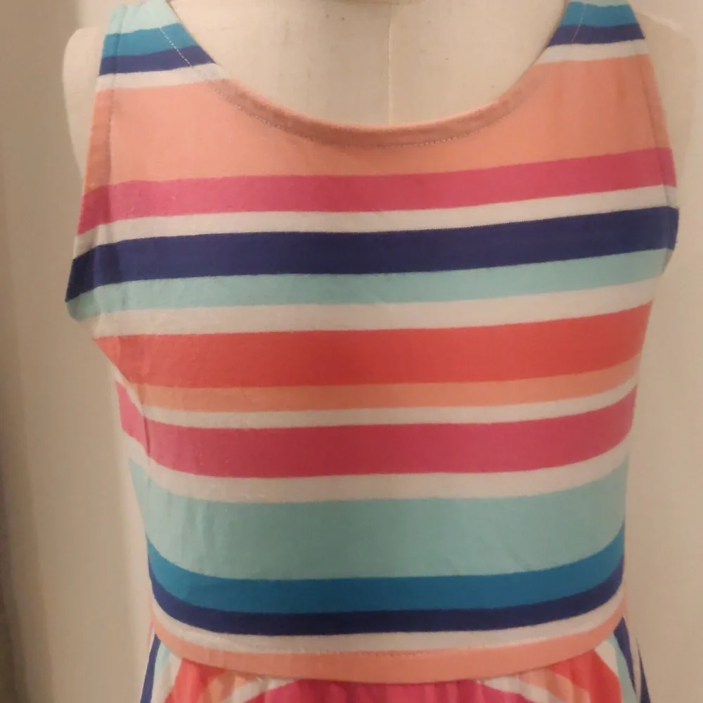 Gymboree multi strip sleeveless dress sz 10